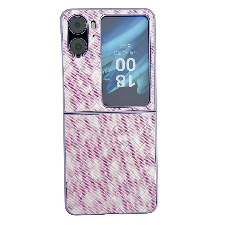 Colorful Woven Pattern Full Coverage Phone Case, For OPPO Find N3 Flip, For OPPO Find N2 Flip