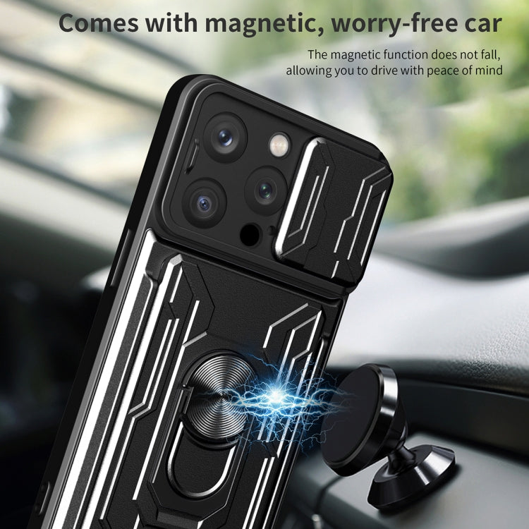 Sliding Camshield TPU+PC Phone Case with Card Slot, For iPhone 15 Pro, For iPhone 15 Plus, For iPhone 15