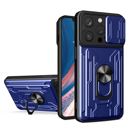 Sliding Camshield TPU+PC Phone Case with Card Slot, For iPhone 16, For iPhone 15 Pro Max, For iPhone 15 Pro