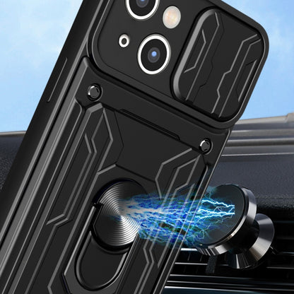 Sliding Camshield TPU+PC Phone Case with Card Slot, For iPhone 15 Plus, For iPhone 15