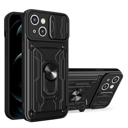 Sliding Camshield TPU+PC Phone Case with Card Slot, For iPhone 15 Pro, For iPhone 15 Plus, For iPhone 15