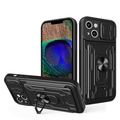 Sliding Camshield TPU+PC Phone Case with Card Slot, For iPhone 15 Pro, For iPhone 15 Plus, For iPhone 15
