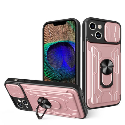 Sliding Camshield TPU+PC Phone Case with Card Slot, For iPhone 15 Pro, For iPhone 15 Plus, For iPhone 15