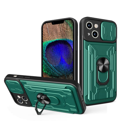 Sliding Camshield TPU+PC Phone Case with Card Slot, For iPhone 15 Pro, For iPhone 15 Plus, For iPhone 15