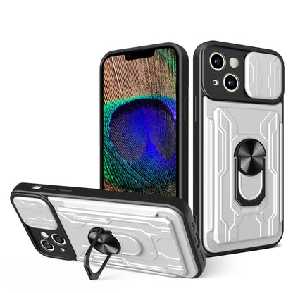 Sliding Camshield TPU+PC Phone Case with Card Slot, For iPhone 15 Pro, For iPhone 15 Plus, For iPhone 15