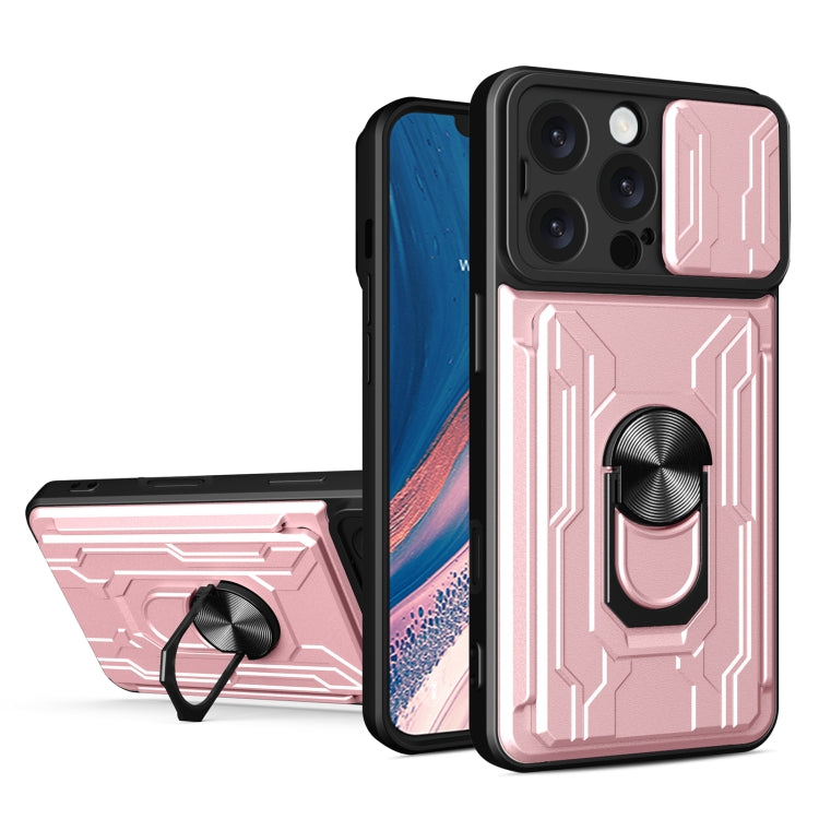 Sliding Camshield TPU+PC Phone Case with Card Slot, For iPhone 17, For iPhone 16 Pro Max, For iPhone 16 Pro