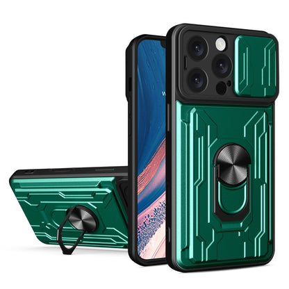 Sliding Camshield TPU+PC Phone Case with Card Slot, For iPhone 17, For iPhone 16 Pro Max, For iPhone 16 Pro