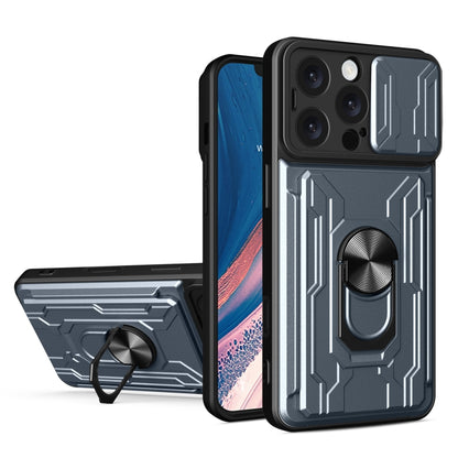 Sliding Camshield TPU+PC Phone Case with Card Slot, For iPhone 17, For iPhone 16 Pro Max, For iPhone 16 Pro