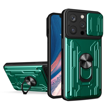 Sliding Camshield TPU+PC Phone Case with Card Slot, For iPhone 16 Pro Max, For iPhone 16 Pro, For iPhone 16 Plus