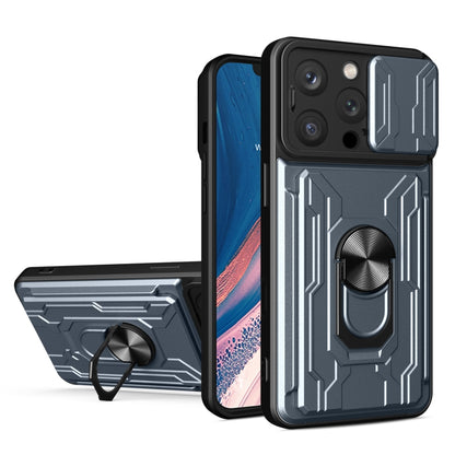 Sliding Camshield TPU+PC Phone Case with Card Slot, For iPhone 17, For iPhone 16 Pro Max, For iPhone 16 Pro