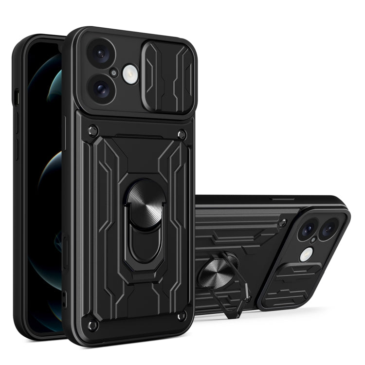 Sliding Camshield TPU+PC Phone Case with Card Slot, For iPhone 16 Plus, For iPhone 16, For iPhone 15 Pro Max