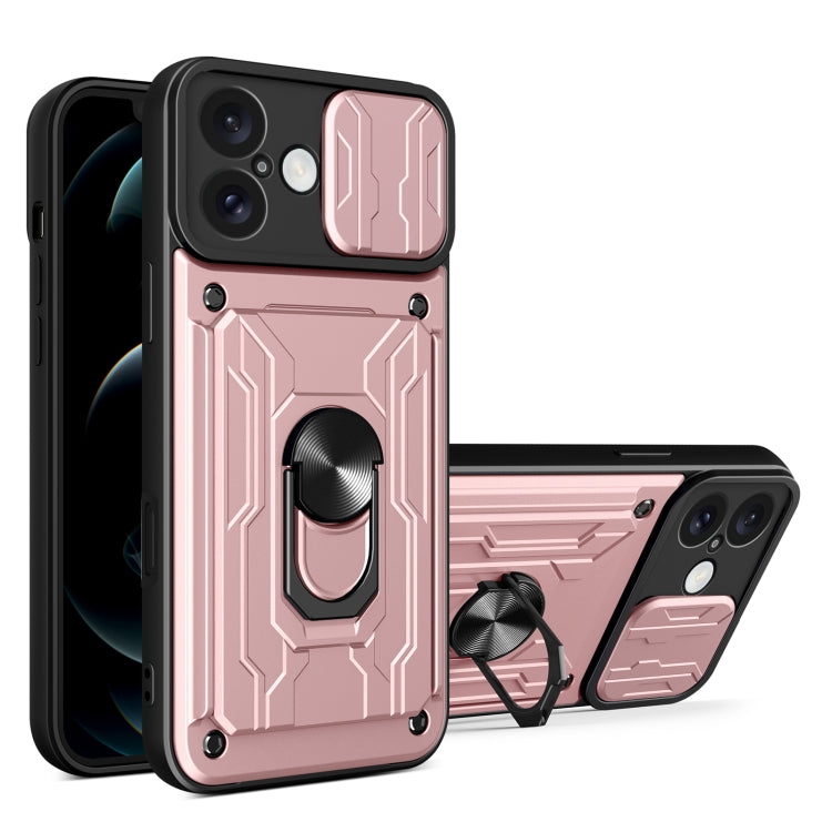 Sliding Camshield TPU+PC Phone Case with Card Slot, For iPhone 16 Pro Max, For iPhone 16 Pro, For iPhone 16 Plus