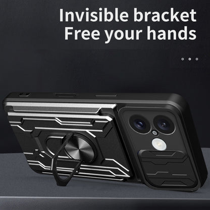 Sliding Camshield TPU+PC Phone Case with Card Slot, For iPhone 16, For iPhone 15 Pro Max, For iPhone 15 Pro