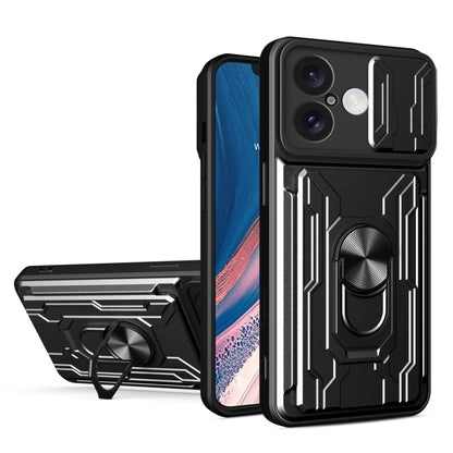 Sliding Camshield TPU+PC Phone Case with Card Slot, For iPhone 16 Plus, For iPhone 16, For iPhone 15 Pro Max