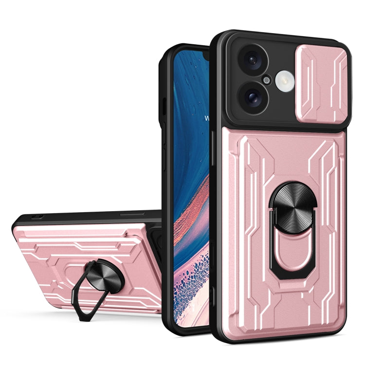 Sliding Camshield TPU+PC Phone Case with Card Slot, For iPhone 16 Plus, For iPhone 16, For iPhone 15 Pro Max