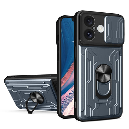 Sliding Camshield TPU+PC Phone Case with Card Slot, For iPhone 16 Plus, For iPhone 16, For iPhone 15 Pro Max