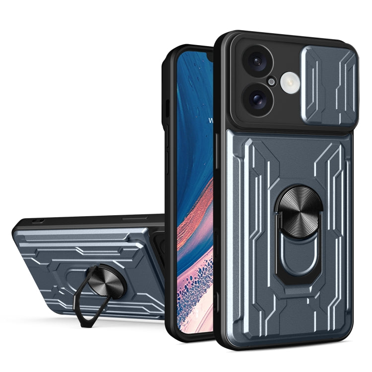 Sliding Camshield TPU+PC Phone Case with Card Slot, For iPhone 16, For iPhone 15 Pro Max, For iPhone 15 Pro