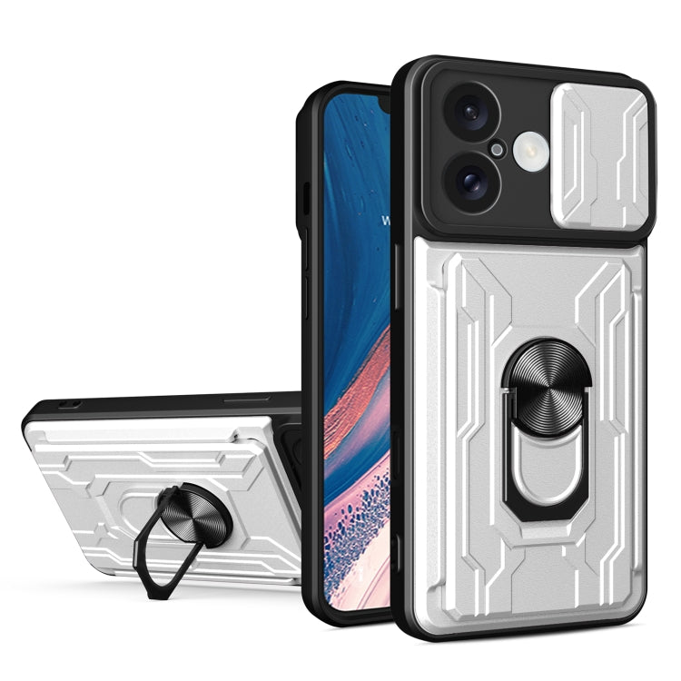 Sliding Camshield TPU+PC Phone Case with Card Slot, For iPhone 16 Plus, For iPhone 16, For iPhone 15 Pro Max
