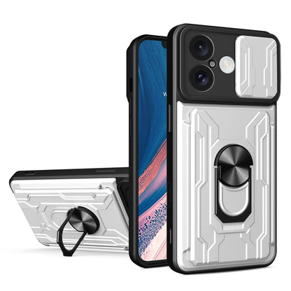 Sliding Camshield TPU+PC Phone Case with Card Slot, For iPhone 16 Plus, For iPhone 16, For iPhone 15 Pro Max