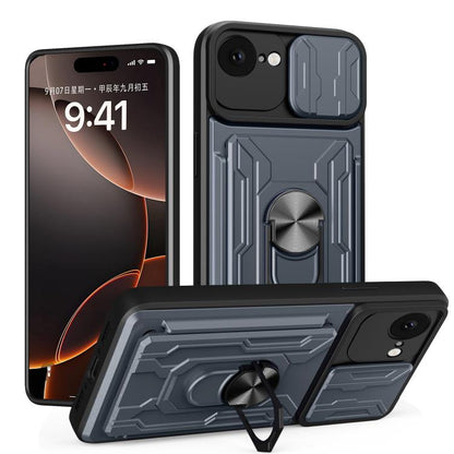 Sliding Camshield TPU+PC Phone Case with Card Slot, For iPhone 17e / 16e, For iPhone 17 Pro Max, For iPhone 17 Pro