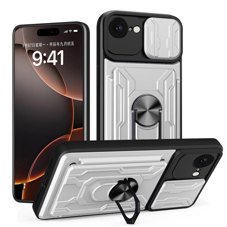 Sliding Camshield TPU+PC Phone Case with Card Slot, For iPhone 17e / 16e, For iPhone 17 Pro Max, For iPhone 17 Pro