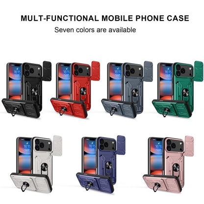 Sliding Camshield TPU+PC Phone Case with Card Slot, For iPhone 17 Pro Max, For iPhone 17 Pro, For iPhone 17