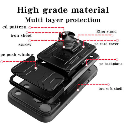 Sliding Camshield TPU+PC Phone Case with Card Slot, For iPhone 17 Pro Max, For iPhone 17 Pro, For iPhone 17