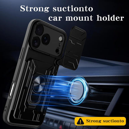 Sliding Camshield TPU+PC Phone Case with Card Slot, For iPhone 17 Pro Max, For iPhone 17 Pro, For iPhone 17