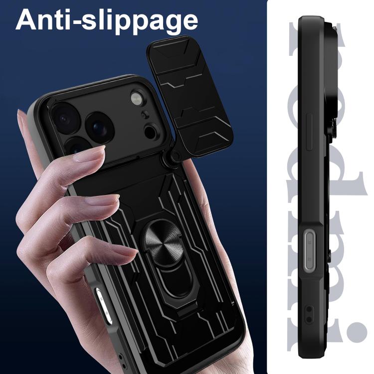 Sliding Camshield TPU+PC Phone Case with Card Slot, For iPhone 17 Pro Max, For iPhone 17 Pro, For iPhone 17