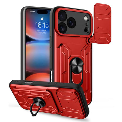 Sliding Camshield TPU+PC Phone Case with Card Slot, For iPhone 17e / 16e, For iPhone 17 Pro Max, For iPhone 17 Pro