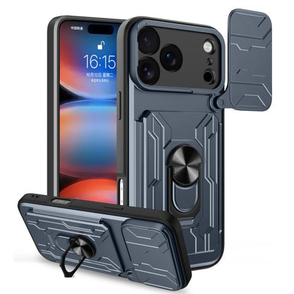 Sliding Camshield TPU+PC Phone Case with Card Slot, For iPhone 17e / 16e, For iPhone 17 Pro Max, For iPhone 17 Pro