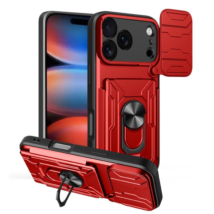 Sliding Camshield TPU+PC Phone Case with Card Slot, For iPhone 17e / 16e, For iPhone 17 Pro Max, For iPhone 17 Pro