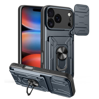 Sliding Camshield TPU+PC Phone Case with Card Slot, For iPhone 17e / 16e, For iPhone 17 Pro Max, For iPhone 17 Pro