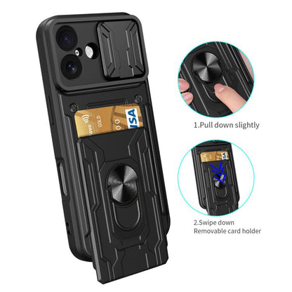 Sliding Camshield TPU+PC Phone Case with Card Slot, For iPhone 17, For iPhone 16 Pro Max, For iPhone 16 Pro