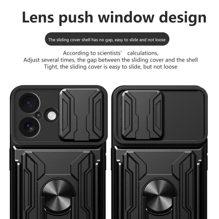 Sliding Camshield TPU+PC Phone Case with Card Slot, For iPhone 17, For iPhone 16 Pro Max, For iPhone 16 Pro
