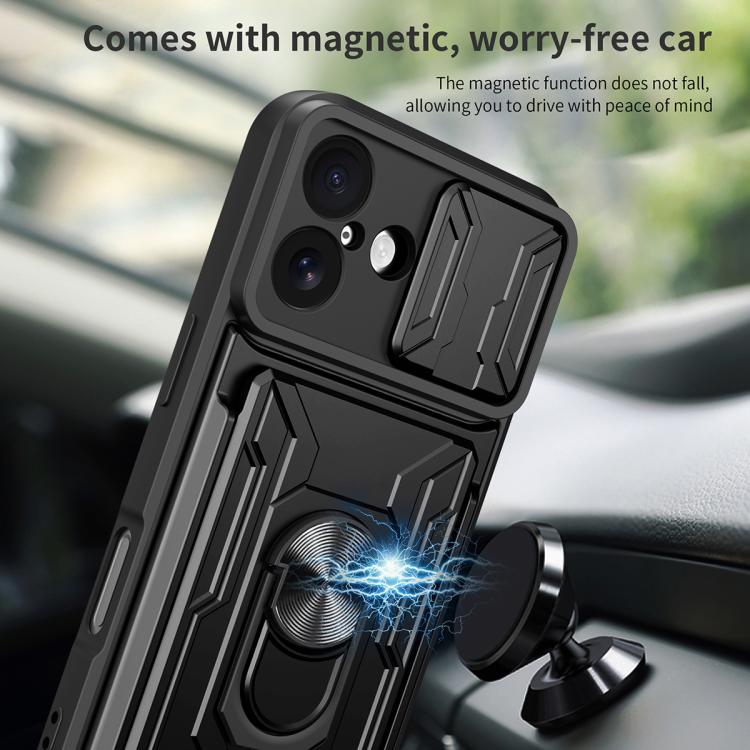 Sliding Camshield TPU+PC Phone Case with Card Slot, For iPhone 17, For iPhone 16 Pro Max, For iPhone 16 Pro