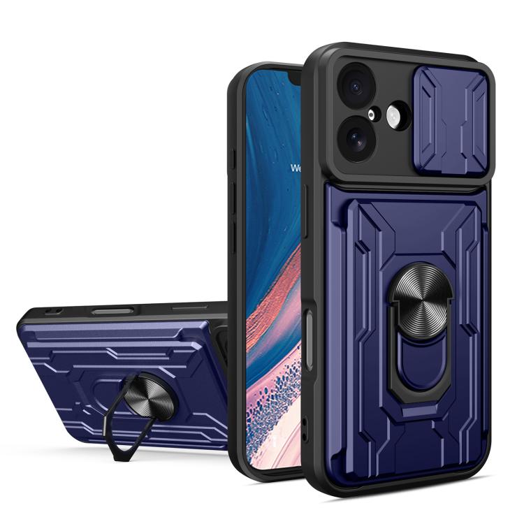 Sliding Camshield TPU+PC Phone Case with Card Slot, For iPhone 17, For iPhone 16 Pro Max, For iPhone 16 Pro
