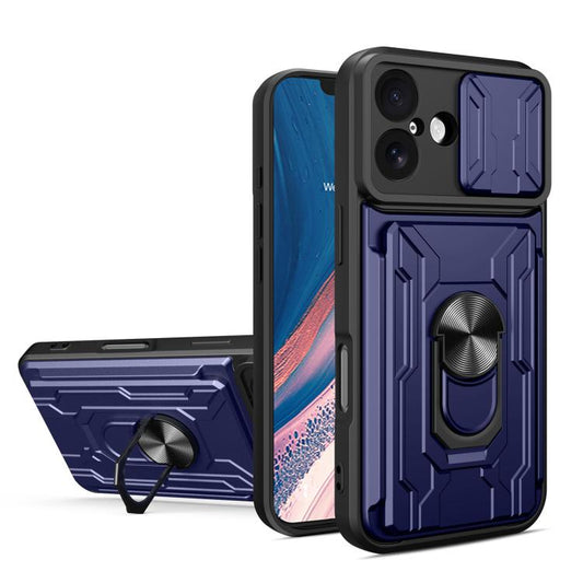 Sliding Camshield TPU+PC Phone Case with Card Slot, For iPhone 17, For iPhone 16 Pro Max, For iPhone 16 Pro