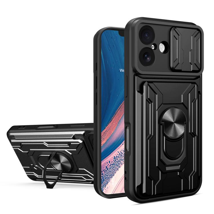 Sliding Camshield TPU+PC Phone Case with Card Slot, For iPhone 17 Pro Max, For iPhone 17 Pro, For iPhone 17