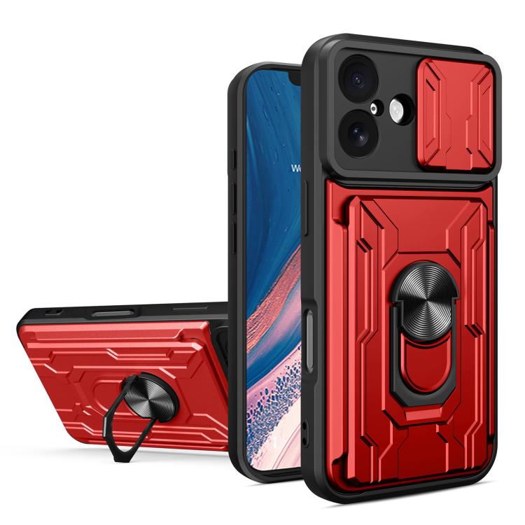 Sliding Camshield TPU+PC Phone Case with Card Slot, For iPhone 17, For iPhone 16 Pro Max, For iPhone 16 Pro