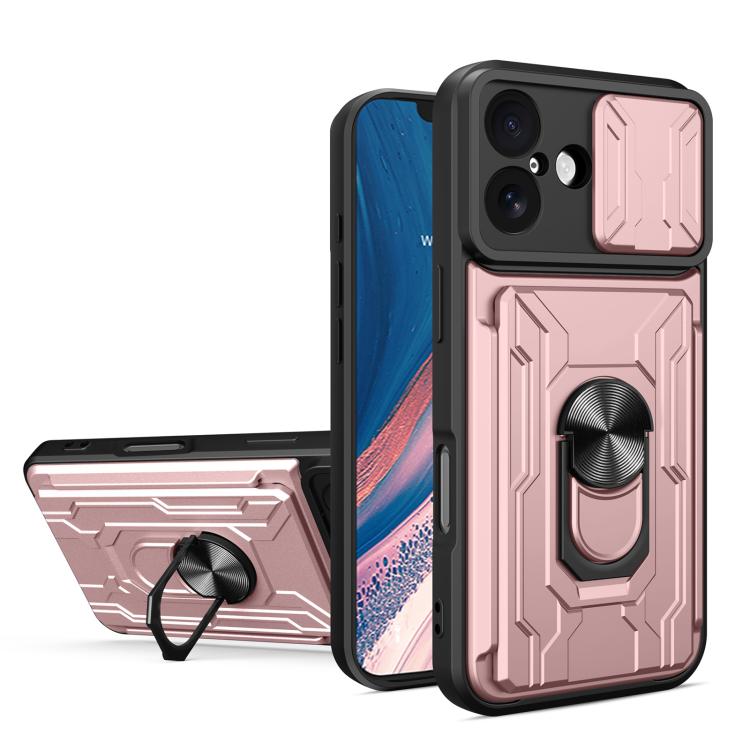 Sliding Camshield TPU+PC Phone Case with Card Slot, For iPhone 17, For iPhone 16 Pro Max, For iPhone 16 Pro