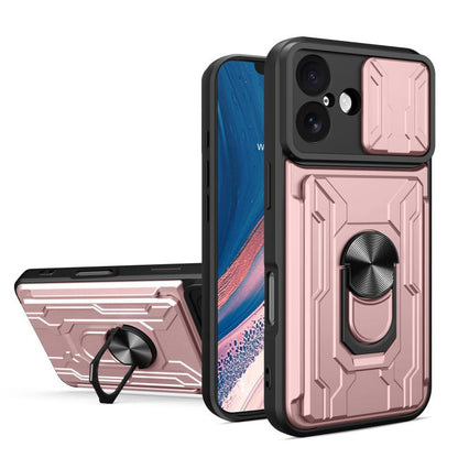 Sliding Camshield TPU+PC Phone Case with Card Slot, For iPhone 17, For iPhone 16 Pro Max, For iPhone 16 Pro