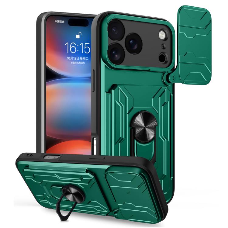 Sliding Camshield TPU+PC Phone Case with Card Slot, For iPhone 18 Pro, For iPhone 18 Pro Max, For iPhone 17e / 16e