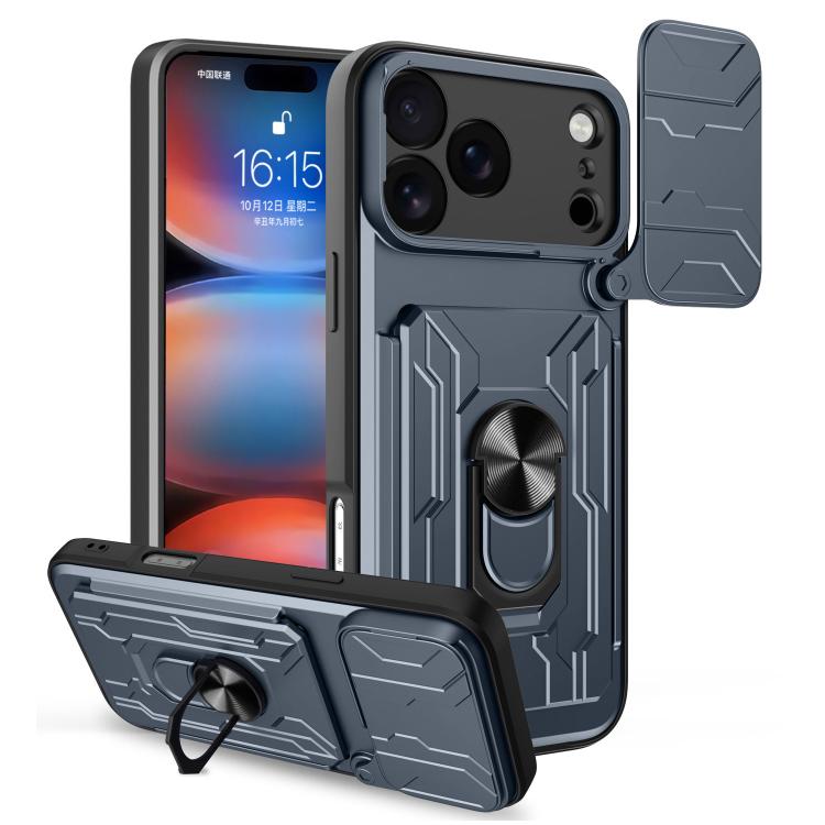 Sliding Camshield TPU+PC Phone Case with Card Slot, For iPhone 18 Pro, For iPhone 18 Pro Max, For iPhone 17e / 16e