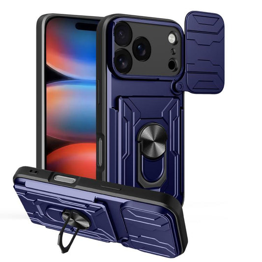 Sliding Camshield TPU+PC Phone Case with Card Slot, For iPhone 18 Pro, For iPhone 18 Pro Max, For iPhone 17e / 16e