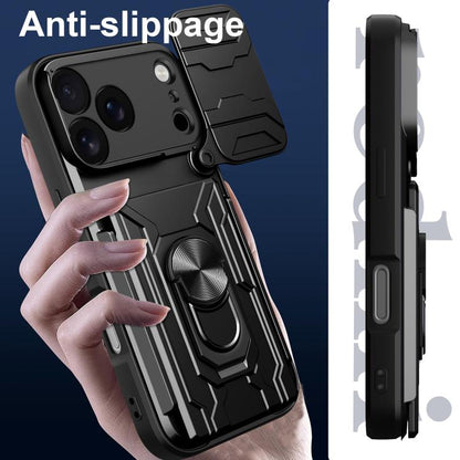 Sliding Camshield TPU+PC Phone Case with Card Slot, For iPhone 18 Pro, For iPhone 18 Pro Max, For iPhone 17e / 16e