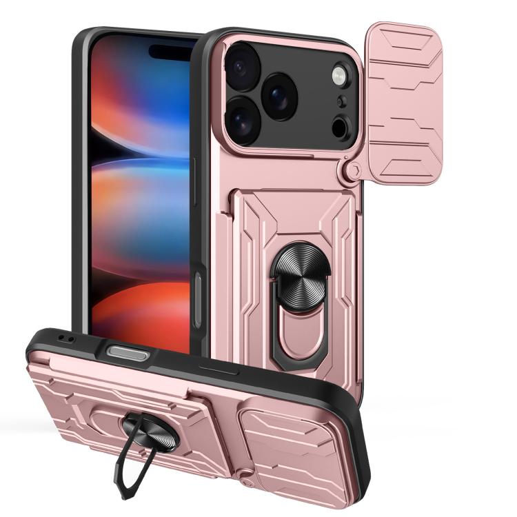 Sliding Camshield TPU+PC Phone Case with Card Slot, For iPhone 18 Pro, For iPhone 18 Pro Max, For iPhone 17e / 16e
