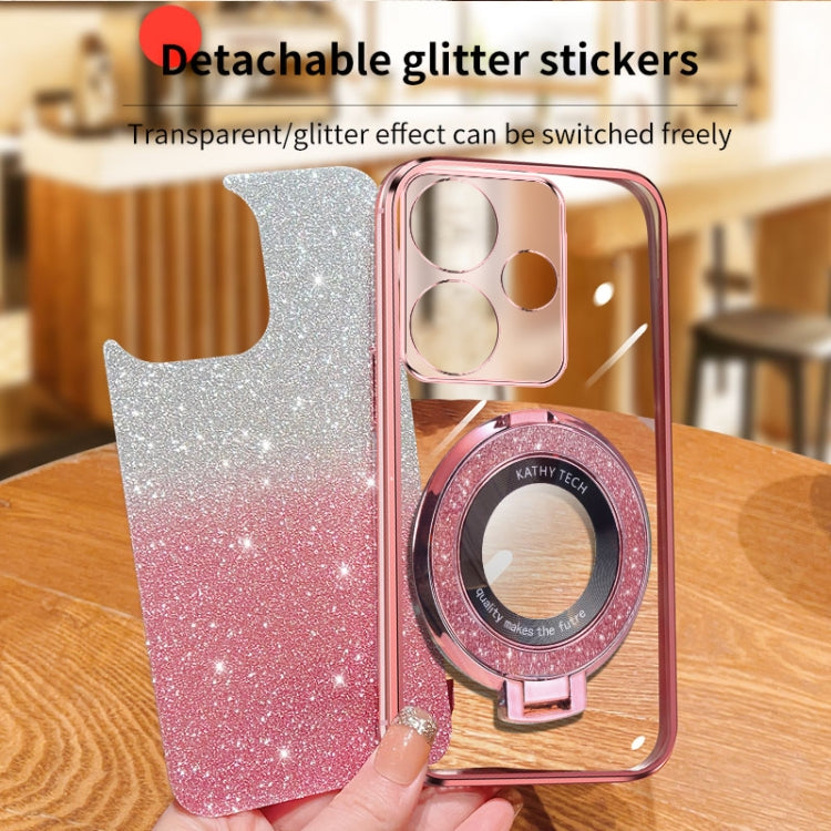 Plated Gradient Glitter Round Holder TPU Phone Case, Series 3