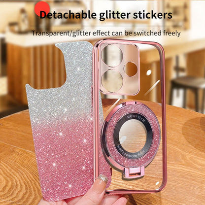 Plated Gradient Glitter Round Holder TPU Phone Case, Series 3