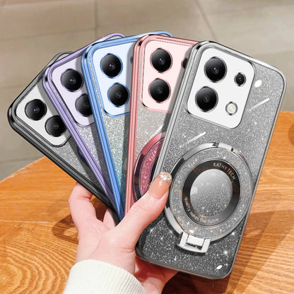 Plated Gradient Glitter Round Holder TPU Phone Case